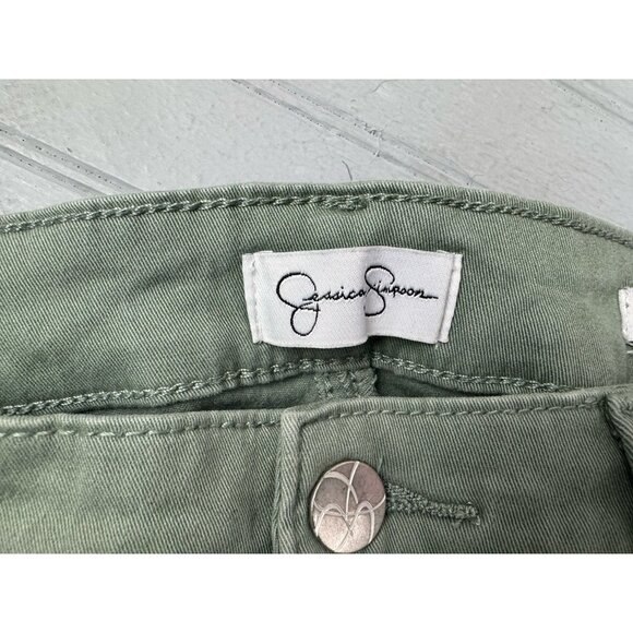 Jessica Simpson Size 4 Womens Jeans Hi Rise Skinny Ankle Stretch Green - Picture 2 of 5